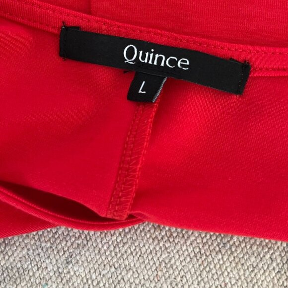 Quince Woman's Red Stretch Tencel/Spandex Light-Weight Midi Dress Sz Lr - Picture 6 of 8